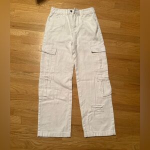 Loose White Jeans